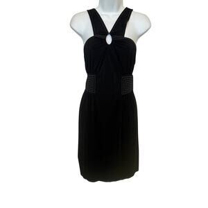 BCBG MaxAzria Black w/White Thread Trim Summer. Dress​